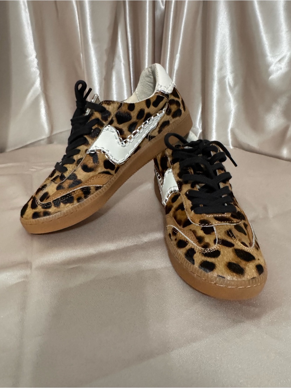 Dolce Vita Notice Stitch leopard Print Sneakers with White Accent